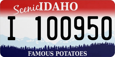 ID license plate I100950