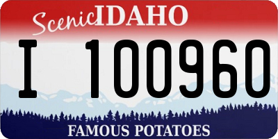 ID license plate I100960