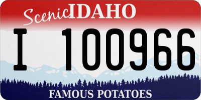 ID license plate I100966