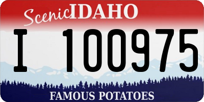 ID license plate I100975