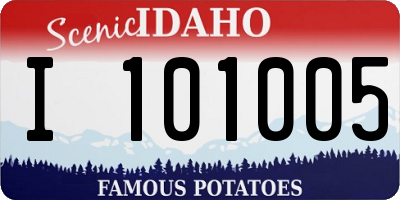 ID license plate I101005