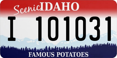 ID license plate I101031