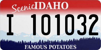 ID license plate I101032