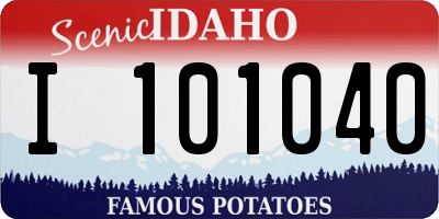 ID license plate I101040