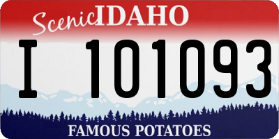 ID license plate I101093