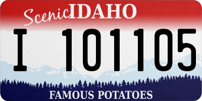 ID license plate I101105