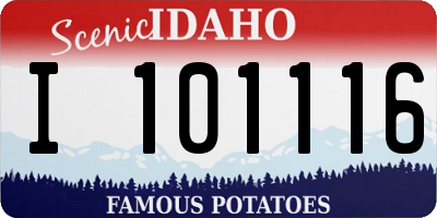 ID license plate I101116