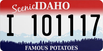 ID license plate I101117