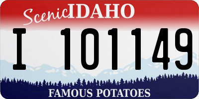 ID license plate I101149