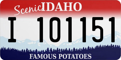 ID license plate I101151