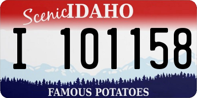 ID license plate I101158