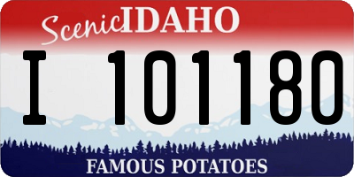 ID license plate I101180
