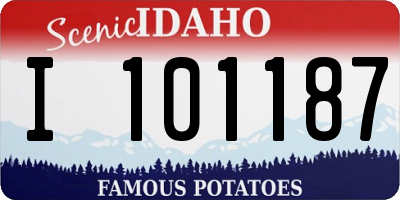 ID license plate I101187