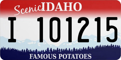 ID license plate I101215