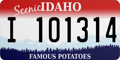 ID license plate I101314