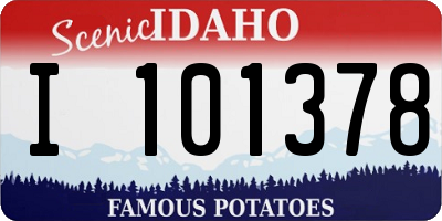 ID license plate I101378