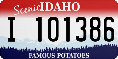 ID license plate I101386