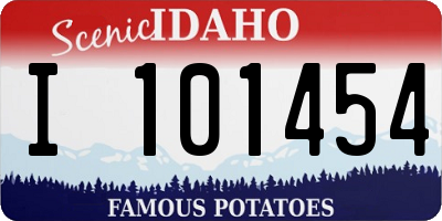 ID license plate I101454
