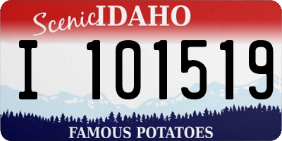 ID license plate I101519