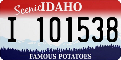 ID license plate I101538