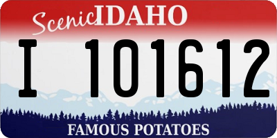 ID license plate I101612