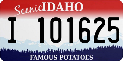 ID license plate I101625