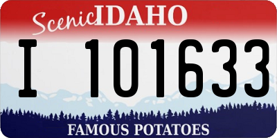 ID license plate I101633
