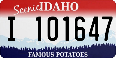 ID license plate I101647