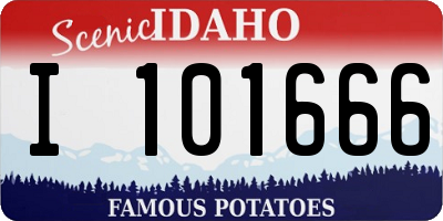ID license plate I101666