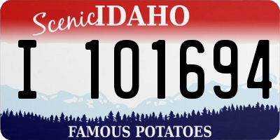 ID license plate I101694