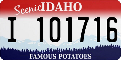ID license plate I101716