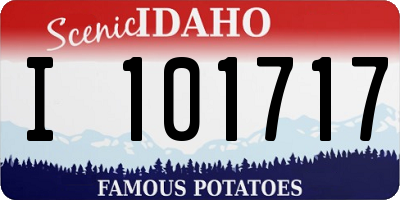 ID license plate I101717