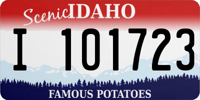 ID license plate I101723