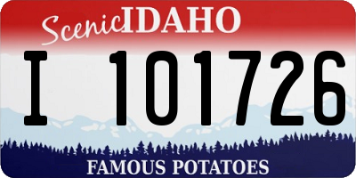 ID license plate I101726