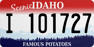 ID license plate I101727