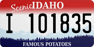 ID license plate I101835