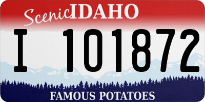 ID license plate I101872