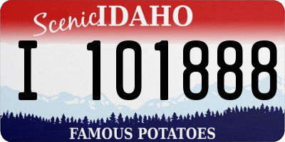 ID license plate I101888