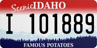 ID license plate I101889