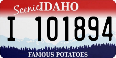 ID license plate I101894
