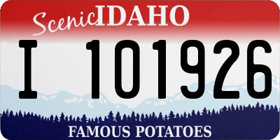 ID license plate I101926