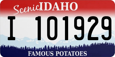 ID license plate I101929