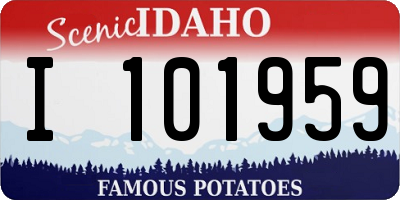 ID license plate I101959