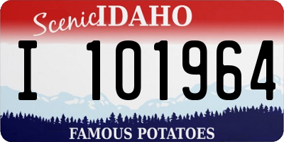 ID license plate I101964