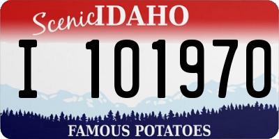 ID license plate I101970