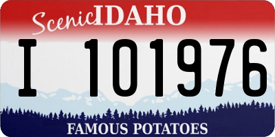 ID license plate I101976