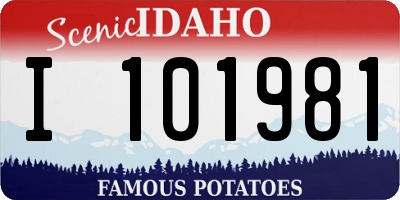 ID license plate I101981
