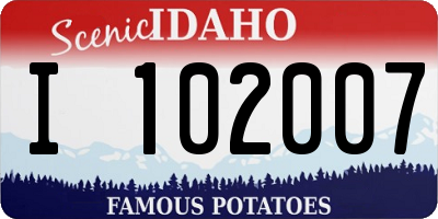 ID license plate I102007