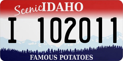 ID license plate I102011
