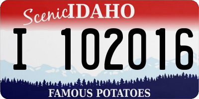 ID license plate I102016